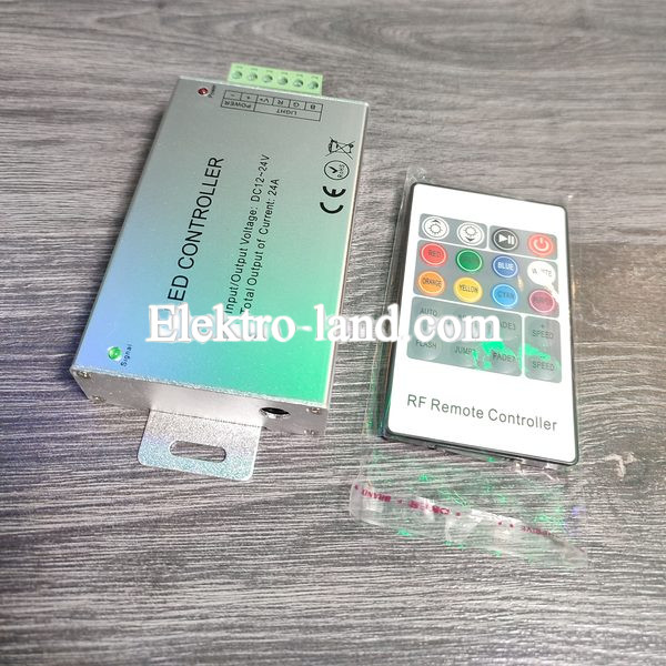 RGB Контроллер управление led лентой 24 А Радио - 20 кнопок  AVT 